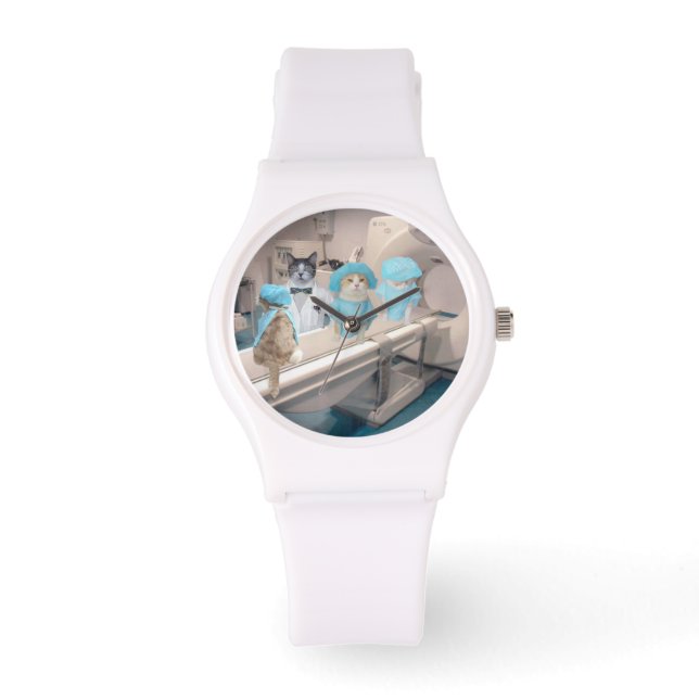 Cat Scan Watch for Nurse/Pädiatrie Doctor Armbanduhr (Vorderseite)