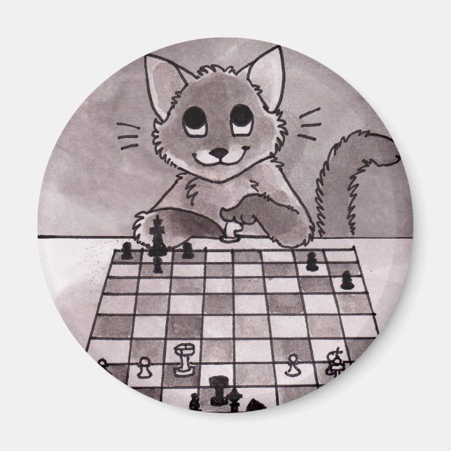 Cat Schach Magnet (Vorne)