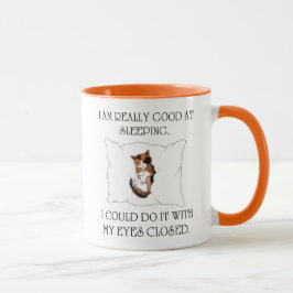 CAT SCHLAFEN, Funny Cat Schlafen, Niedliches Katze Tasse