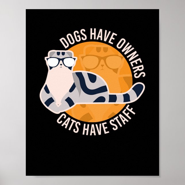 Cat Schwanz Speak Cat Kitten Meow Tier Poster (Vorne)