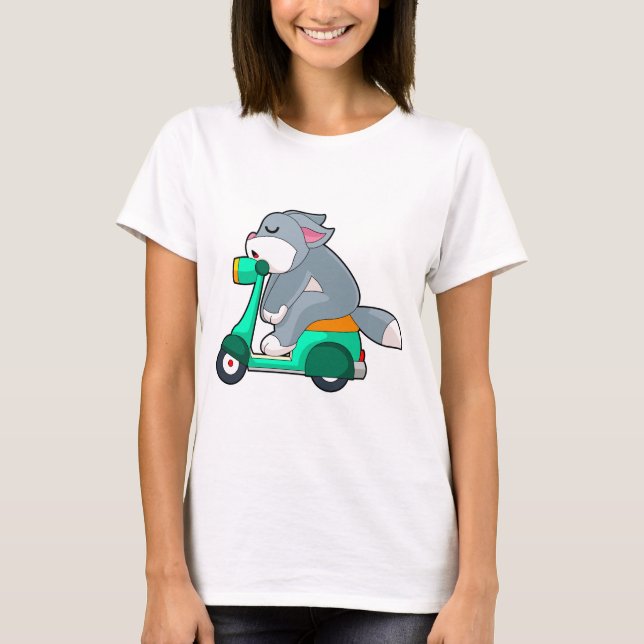 Cat Scooter T-Shirt (Vorderseite)