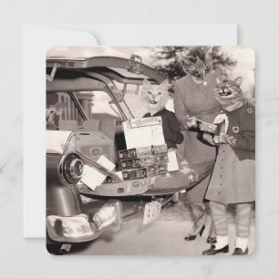 Cat Scout Cookies zum Verkauf!Flache Grußkarte Karte