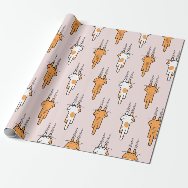 Cat scratch seamless pattern geschenkpapier (Ungerollt)