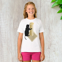 Cat Scratching Post Girls T - Shirt