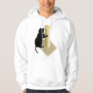 Cat Scratching Post Mens Hoodie