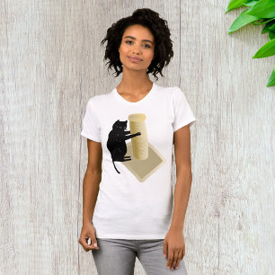 Cat Scratching Post Womens T - Shirt