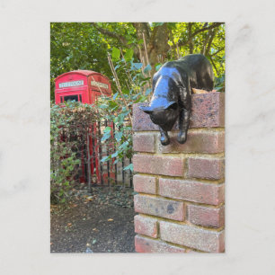 Cat Sculpture, London UK Postcard Postkarte