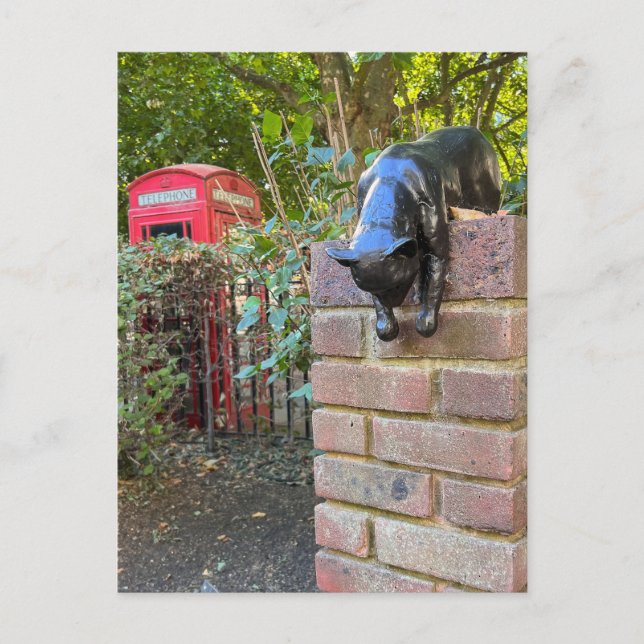 Cat Sculpture, London UK Postcard Postkarte (Vorderseite)