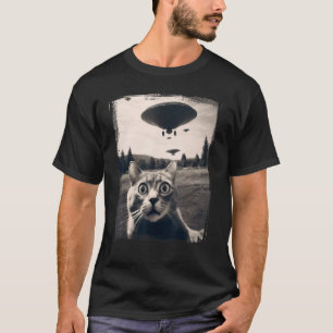 Cat Selfie Alien Invasion Meme Funny Kitten Niedli T-Shirt