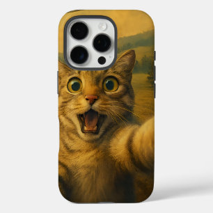 Cat Selfie mit Alien UFO Funny Cat Geschenke iPhone 16 Pro Hülle
