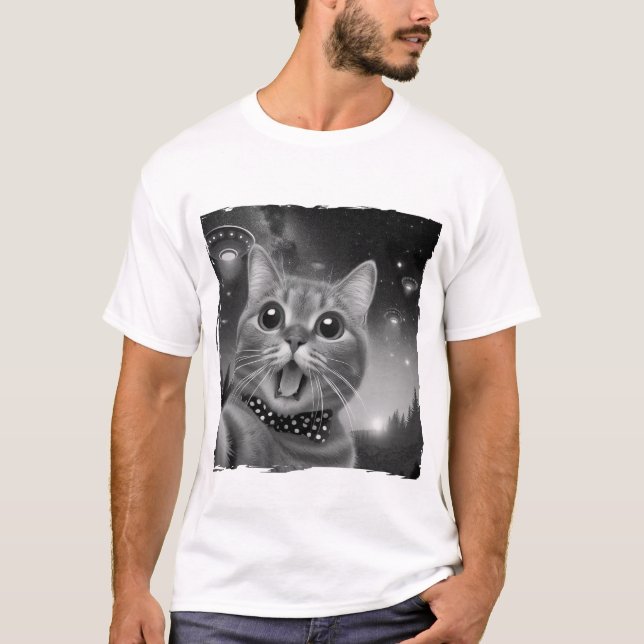 Cat Selfie T-Shirt (Vorderseite)