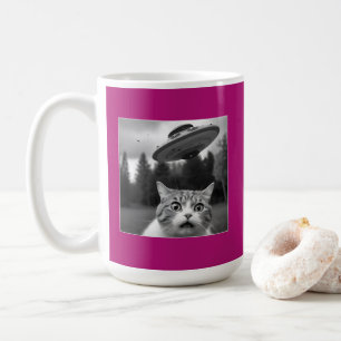 Cat Selfie UFO Tasse Funny Kaffee Tasse