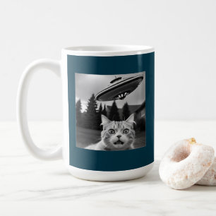 Cat Selfie UFO Tasse Funny Kaffee Tasse