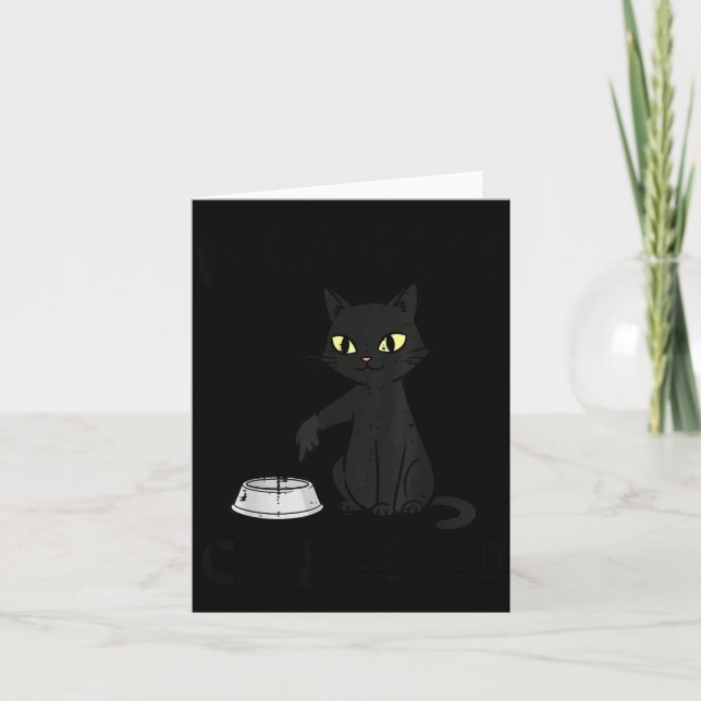 Cat Servant Funny Fur Mom Dad Pet Men Women Kids  Karte (Vorderseite)