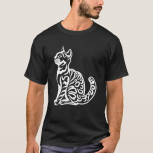 Cat Shadow Einfache Katze auf der Suche nach einer T-Shirt