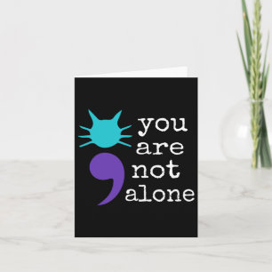 Cat Shape Semicolon Geschenke Suizidprävention Awa Karte