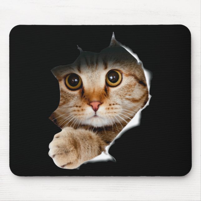 Cat Shirt Funny Cat Lover Geschenke für Männer Mousepad (Vorne)