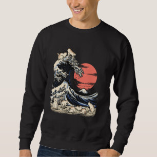 Cat Shirt Japanisch Cat Kanagawa Wave Hokusai Kitt