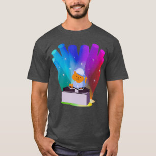 Cat Shirt Rainbow DJ Cat