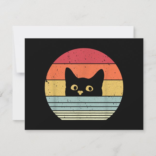 Cat Shirt. Retro-Stil (Vorderseite)