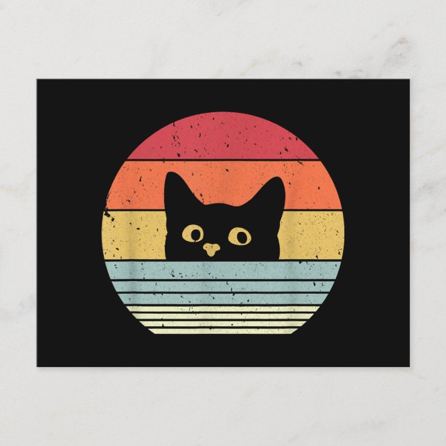 Cat Shirt. Retro-Stil Begleitkarte (Vorderseite)