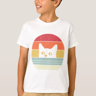 Cat Shirt. Retro-Stil  T-Shirt