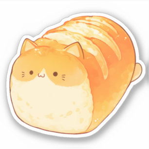 Cat Shokupan Japanischer Milchbrotsticker Aufkleber