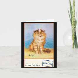Cat Show First Prize Louis Wain Dankeskarte