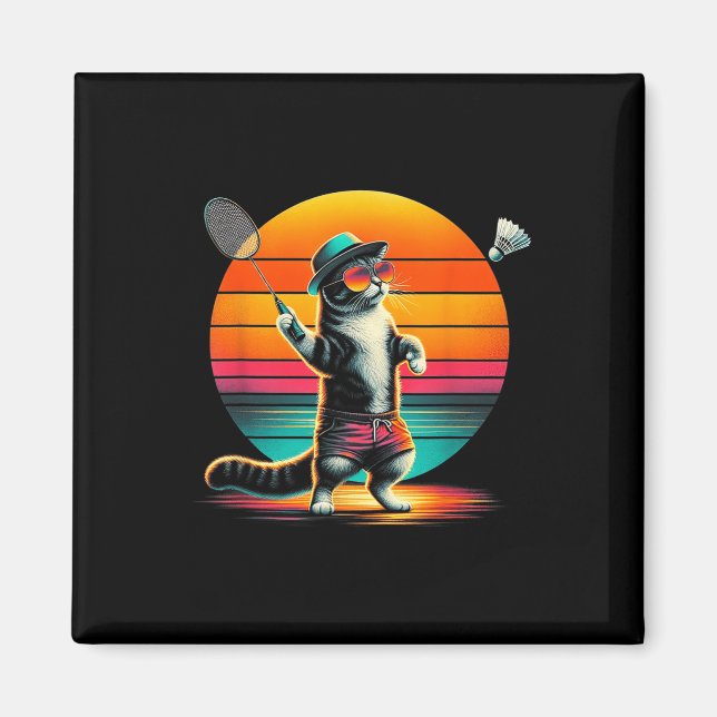 Cat Shuttle Badminton für Männer Frauen Magnet (Vorne)