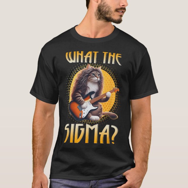 Cat Sigma Shirt Funny Sigma Brainrot Meme Rizz Sig (Vorderseite)