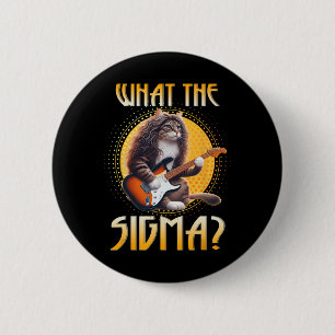 Cat Sigma Shirt Funny Sigma Brainrot Meme Rizz Sig Button