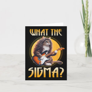 Cat Sigma Shirt Funny Sigma Brainrot Meme Rizz Sig Karte