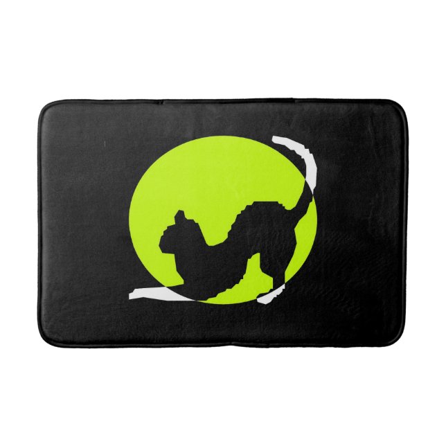 Cat Silhouette Bath Mat Badematte (Vorderseite)
