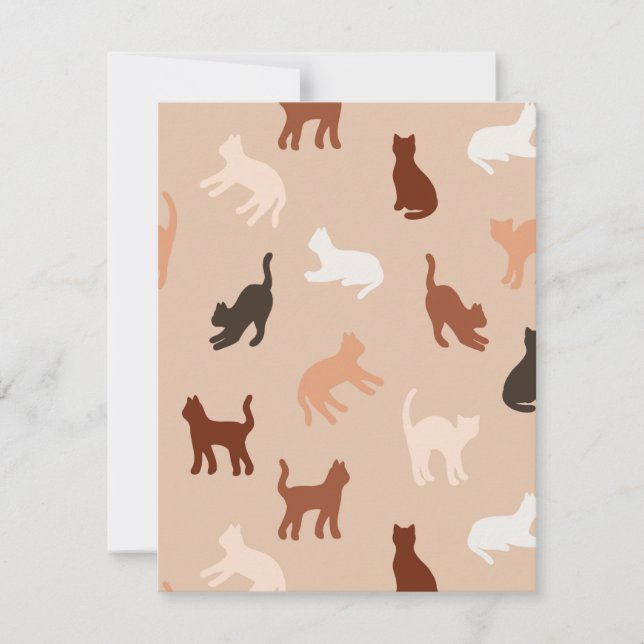 Cat-Silhouette Einladung (Vorderseite)