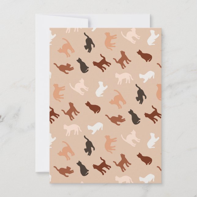 Cat-Silhouette Einladung (Vorderseite)