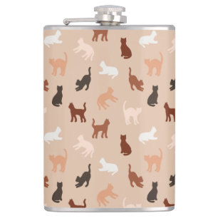 Cat-Silhouette Flachmann