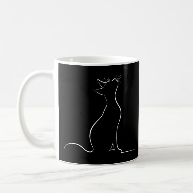 Cat Silhouette Kaffeetasse (Links)