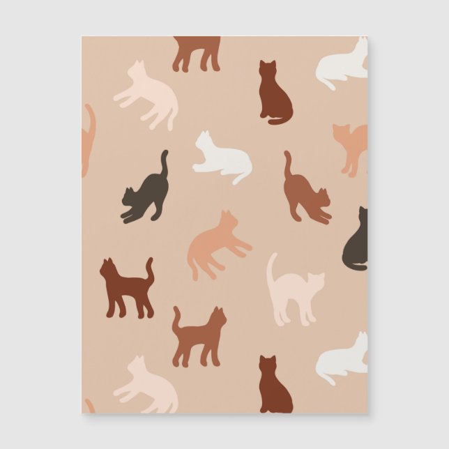 Cat-Silhouette Magneteinladung (Vorderseite)