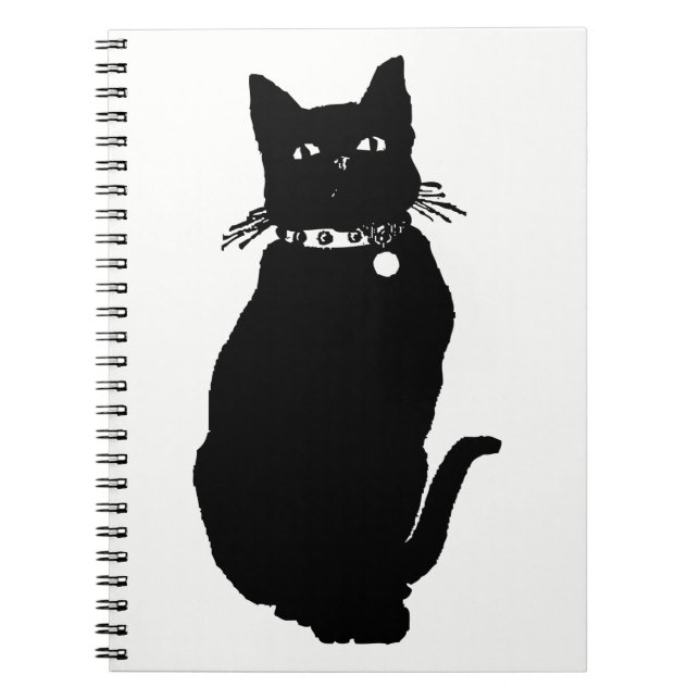 Cat Silhouette Notizblock (Vorderseite)
