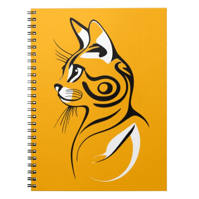 Cat-Silhouette Notizblock (Vorderseite)