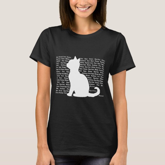 Cat Silhouette - perfekt für Katzenliebhaber T-Shirt (Vorderseite)
