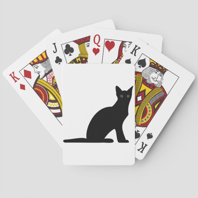 Cat Silhouette Playing Cards Spielkarten (Rückseite)
