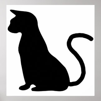 Cat Silhouette Poster
