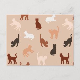 Cat-Silhouette Postkarte