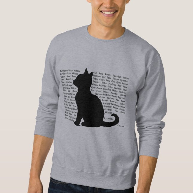 Cat Silhouette - purrfect design for cat lovers Sweatshirt (Vorderseite)