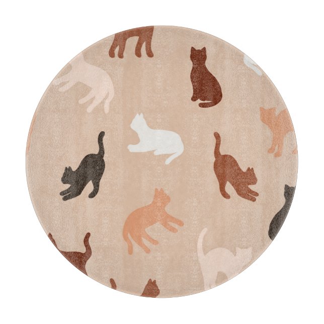 Cat-Silhouette Schneidebrett (Vorderseite)