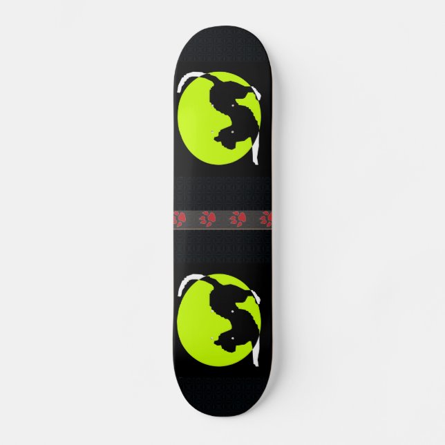 Cat Silhouette Skateboard (Vorderseite)