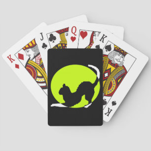 Cat Silhouette Spielkarten