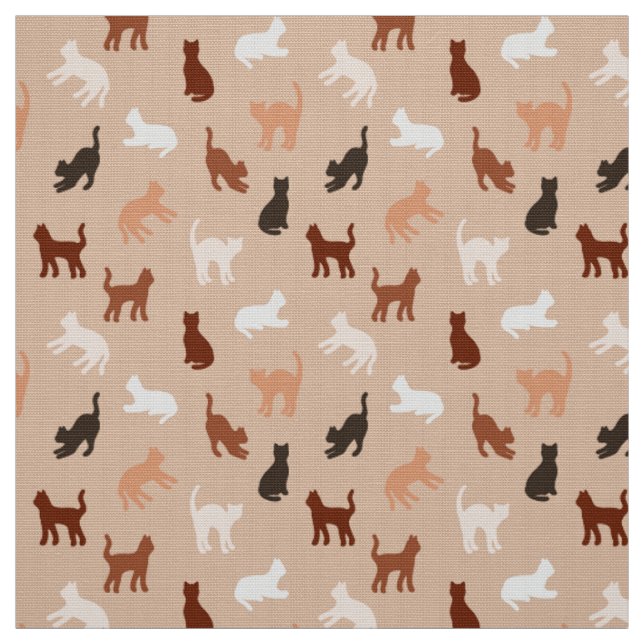 Cat-Silhouette Stoff (Muster)