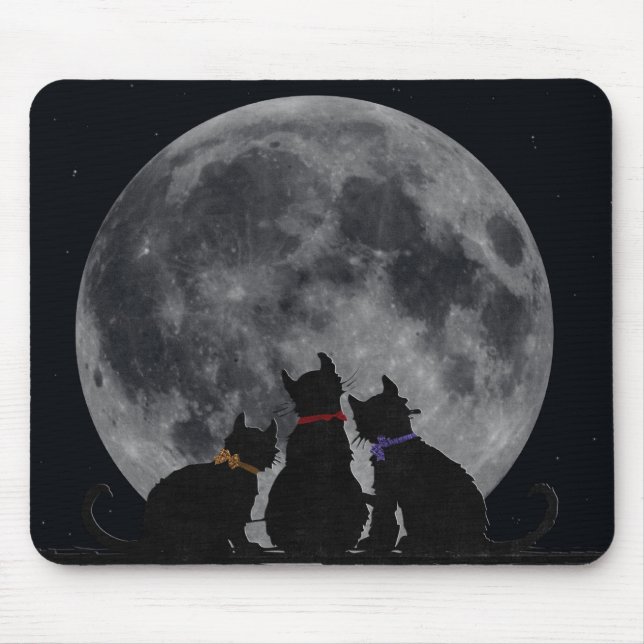 Cat-Silhouetten Mousepad (Vorne)